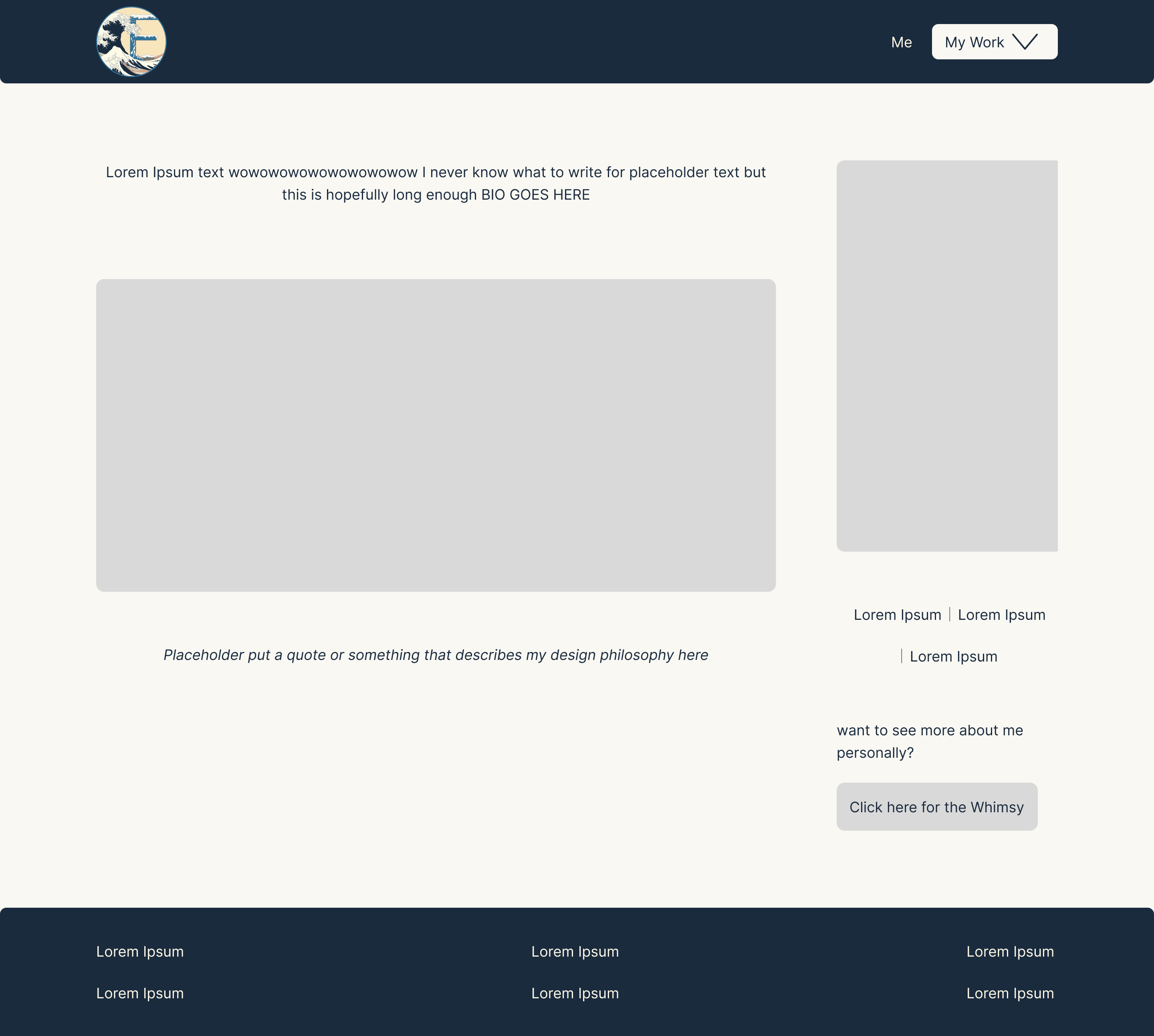 Screenshot of the Finished About Me Page